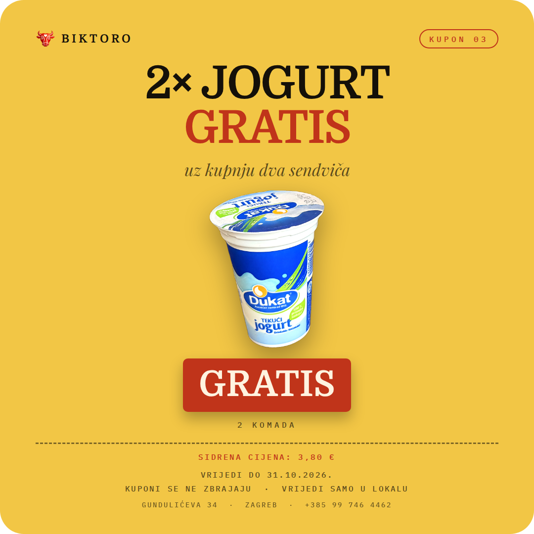 Kupon: 2 jogurta