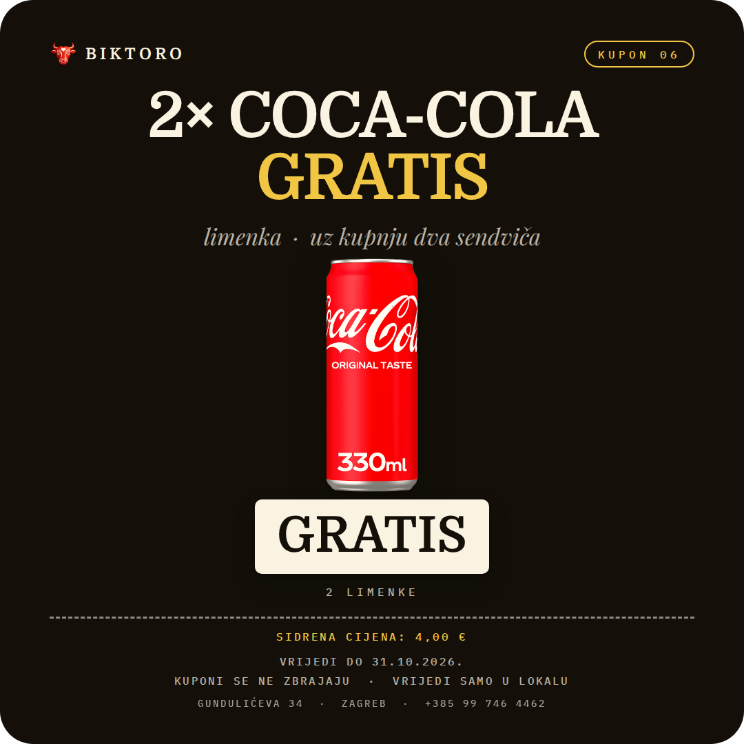 Kupon: 2 Coca-Cole