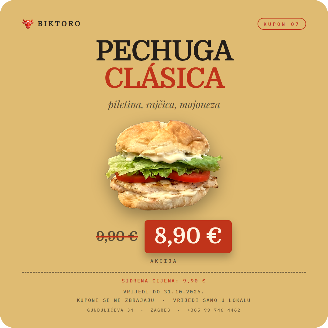 Kupon: Pechuga 8,90 €